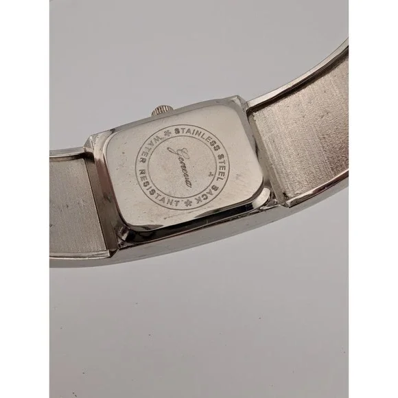 Geneva Watch Women Bangle Band 20mm Case Purple Enamel Inlay- New Battery - Picture 6 of 6